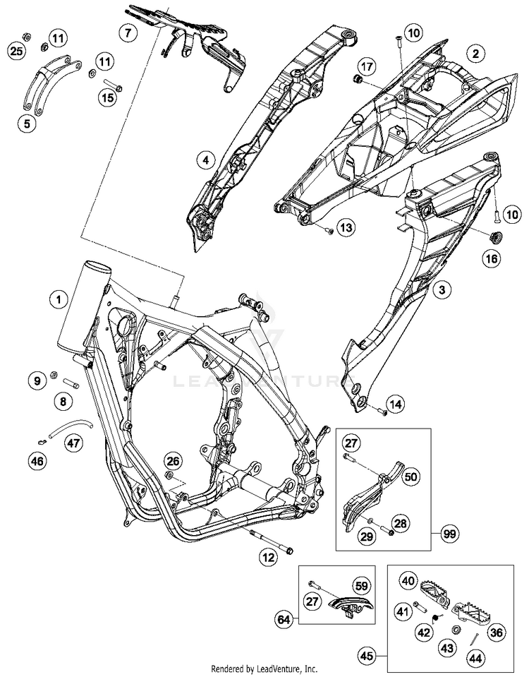 Frame TE 300 CHASSIS - 2014 Schematic