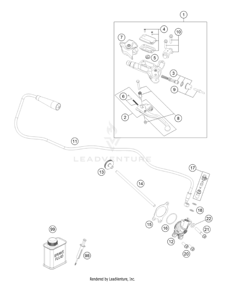 Clutch Control FC 250 Rockstar Ed. Engine - 2022 Schematic