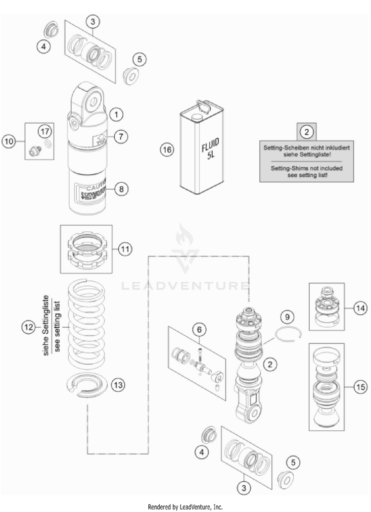 Shock Absorber Disassembled TC 50 MINI CHASSIS - 2023 Schematic