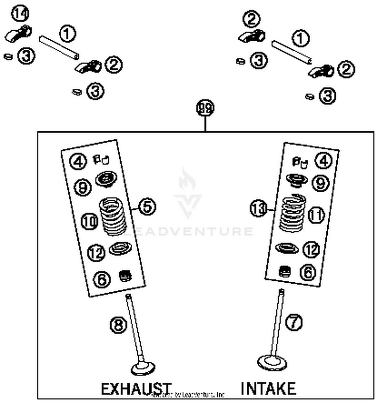 Valve Drive FC 250 ENGINE - 2015 Schematic