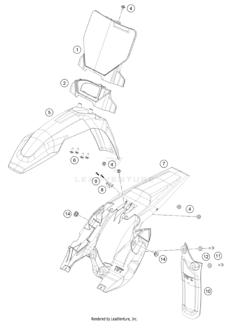 Mask, Fenders TC 65 EU CHASSIS -2024 Schematic
