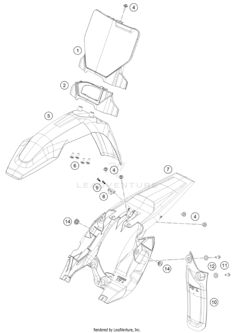 Mask, Fenders TC 65 CHASSIS - 2026 Schematic
