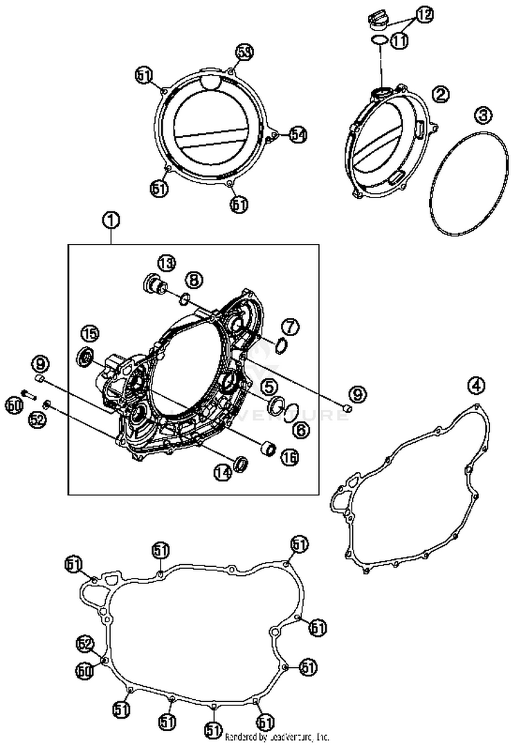 Clutch Cover FE 501S ENGINE - 2016 Schematic