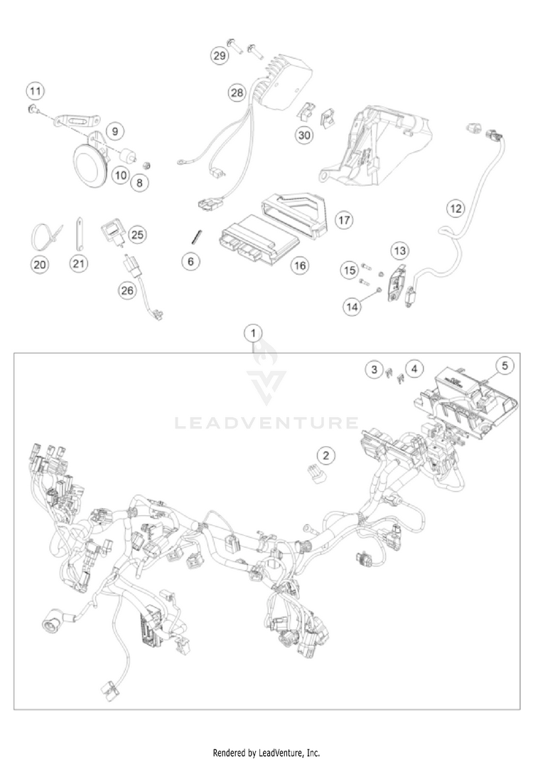 Wiring Harness 701 ENDURO US CHASSIS - 2022 Schematic