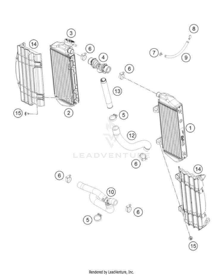Cooling System FX 350 Engine - 2022 Schematic