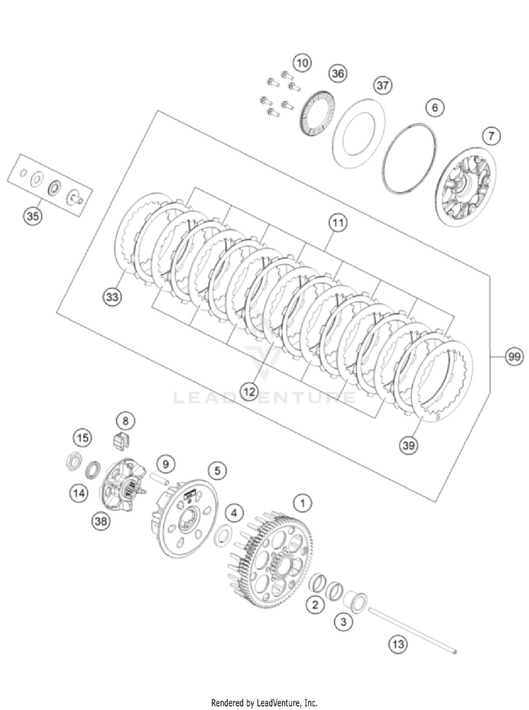 Clutch FS 450 ENGINE - 2023 Schematic