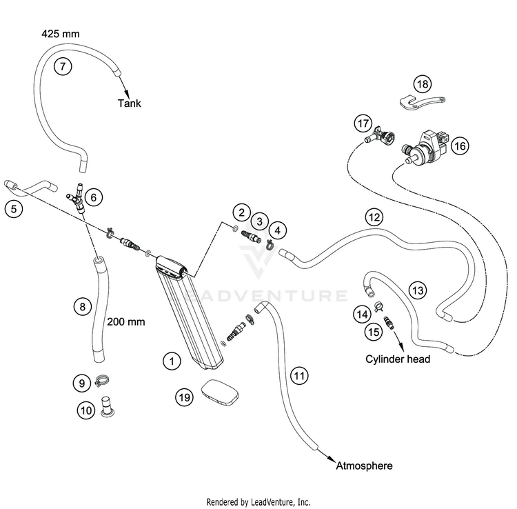 Evaporative Canister FE 350s CHASSIS - 2020 Schematic