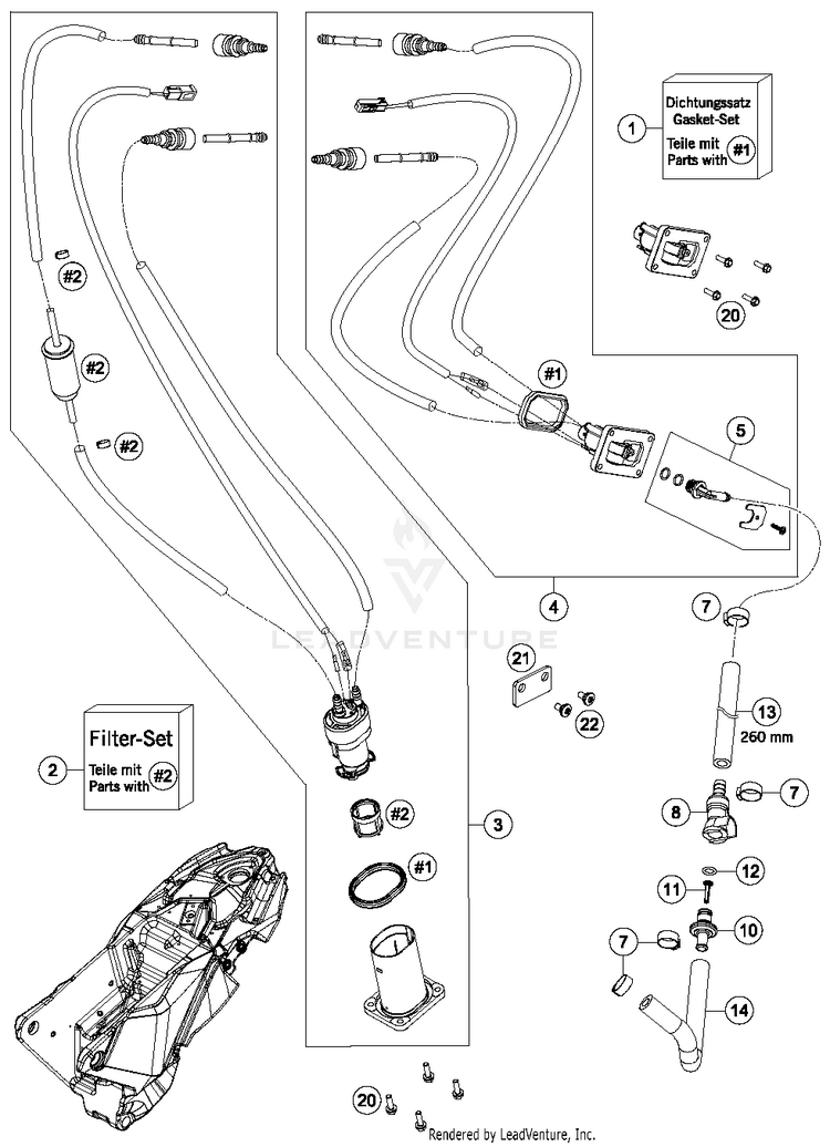 Fuel Pump 701 ENDURO CHASSIS - 2016 Schematic