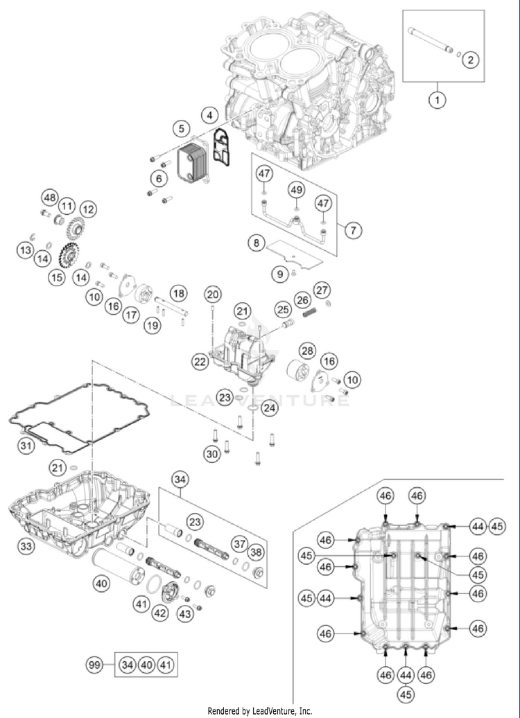Lubricating System 801 Svartpilen ENGINE - 2024 Schematic