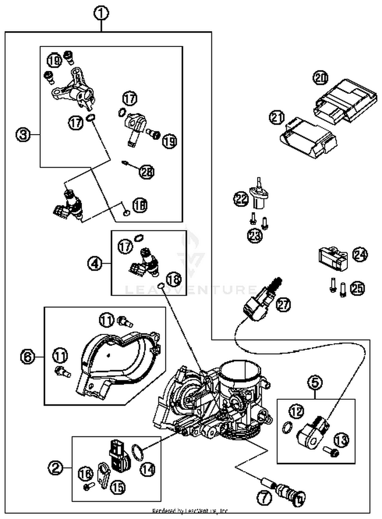 Throttle Body FE 350 ENGINE - 2015 Schematic