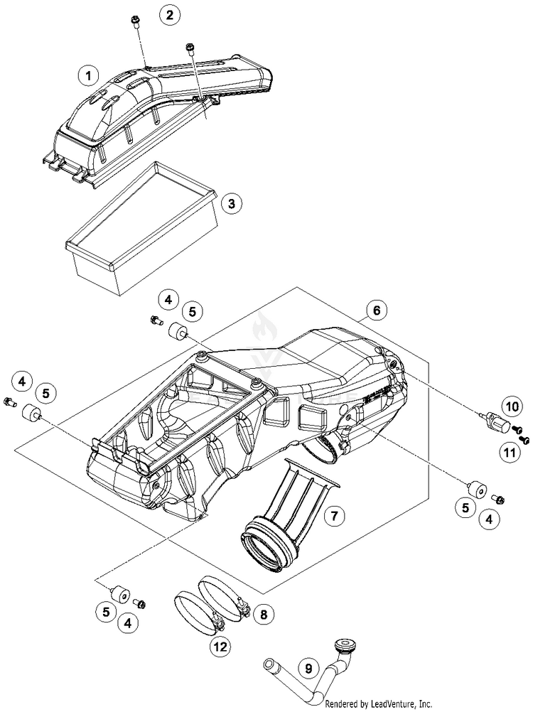 Air Filter 701 SUPERMOTO CHASSIS - 2018 Schematic