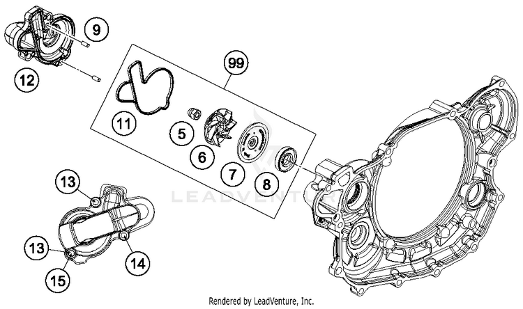 Water Pump FE 501S ENGINE - 2016 Schematic