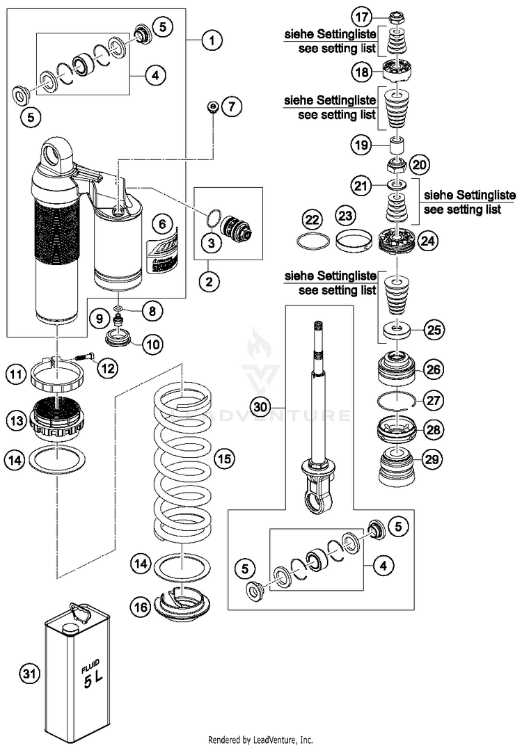 Shock Absorber Disassembled TC 85 CHASSIS - 2014 Schematic