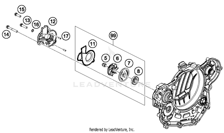 Water Pump FE 501 ENGINE - 2018 Schematic
