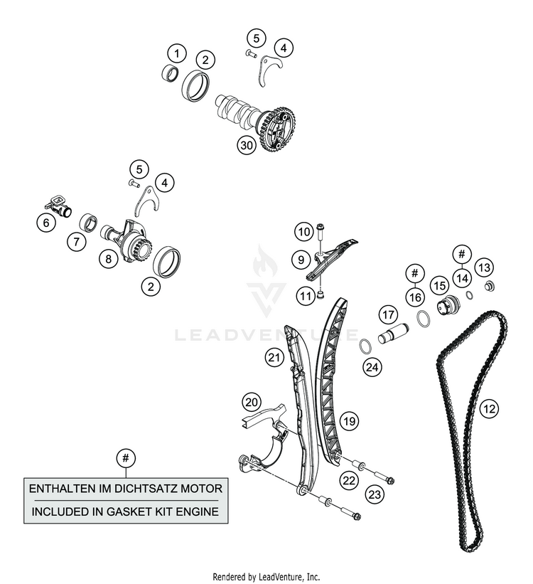 Timing Drive 701 SUPERMOTO ENGINE - 2020 Schematic
