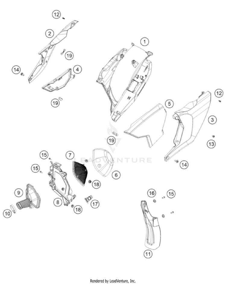 Air Filter FC 350 CHASSIS - 2025 Schematic