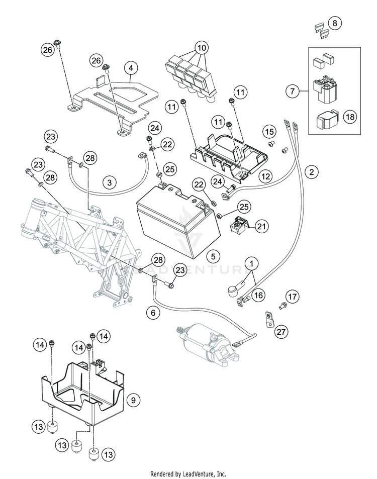Battery 701 ENDURO CHASSIS - 2019 Schematic