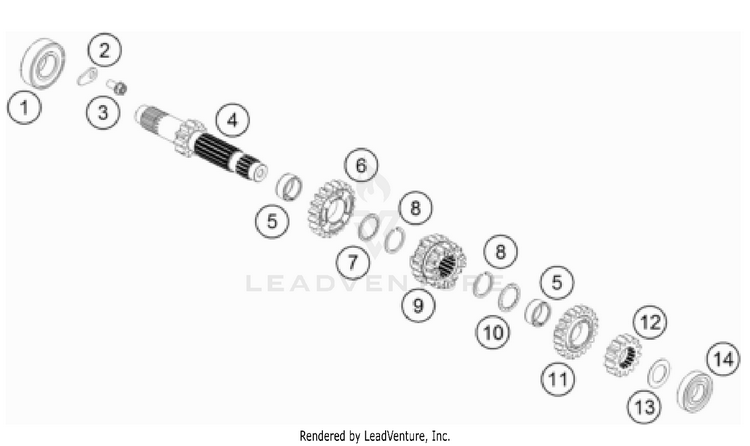 Transmission I - Main Shaft TC 85 Engine - 2023 Schematic