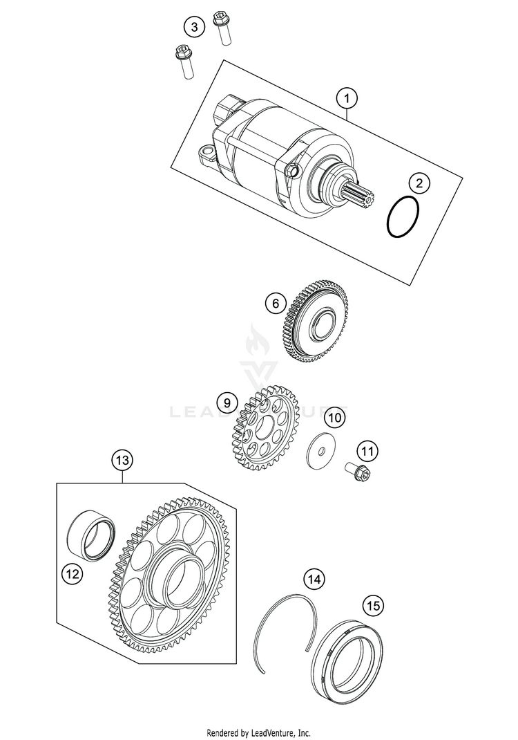 Electric Starter FC 350 ENGINE - 2020 Schematic