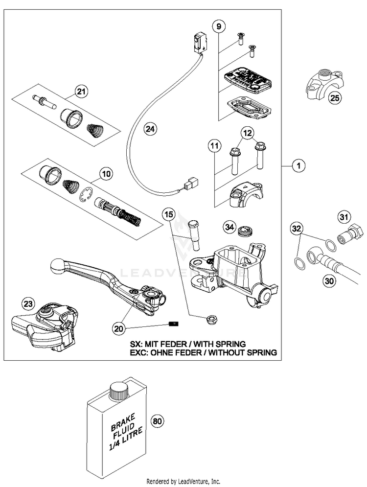 Hand Brake Cylinder FE 350S CHASSIS - 2016 Schematic