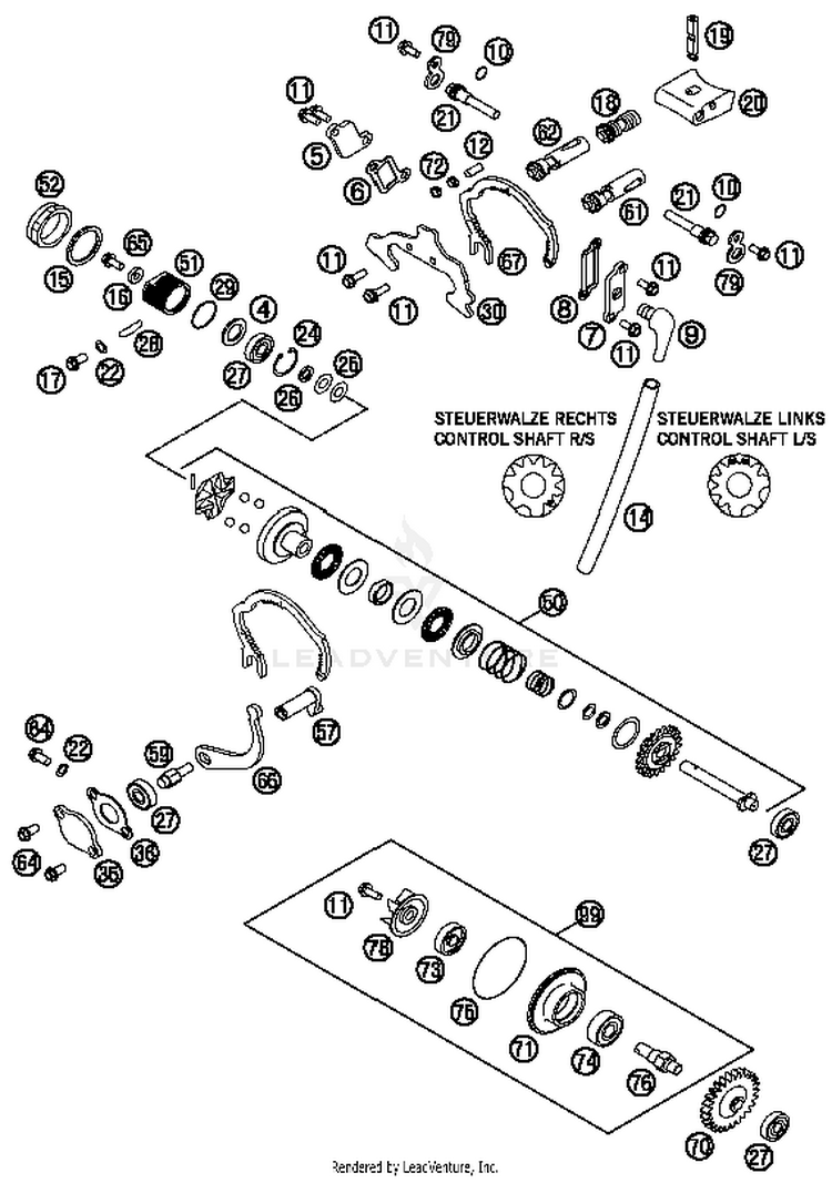 Exhaust Control TC 125 ENGINE - 2014 Schematic