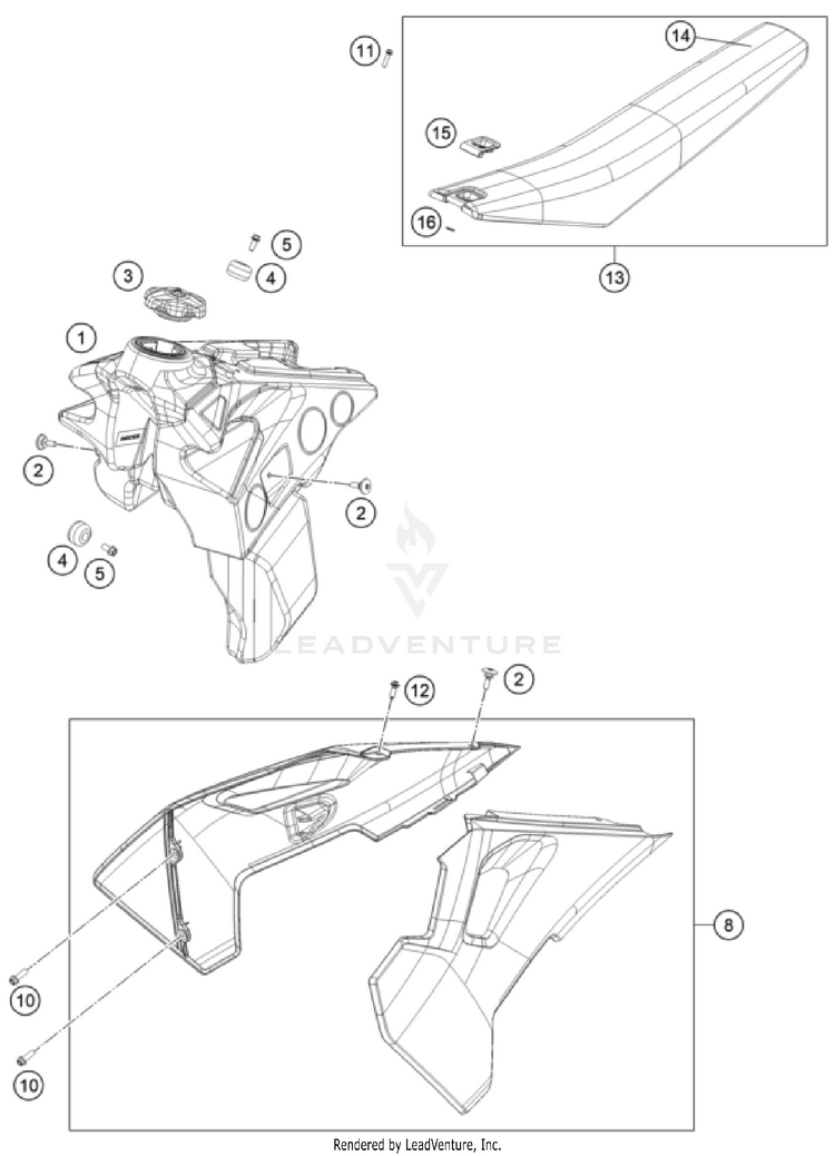 Tank, Seat Schematic