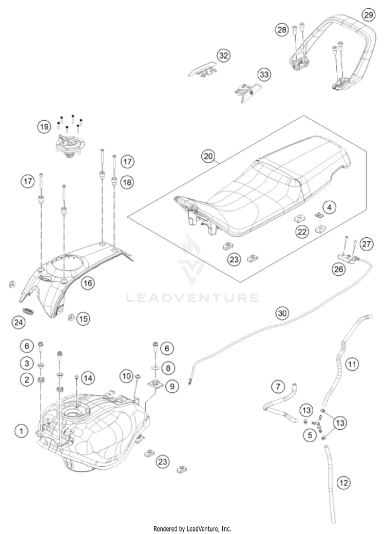 Tank, Seat Schematic
