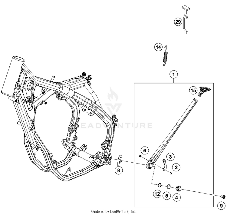 Side / Center Stand TX 300 CHASSIS - 2017 Schematic