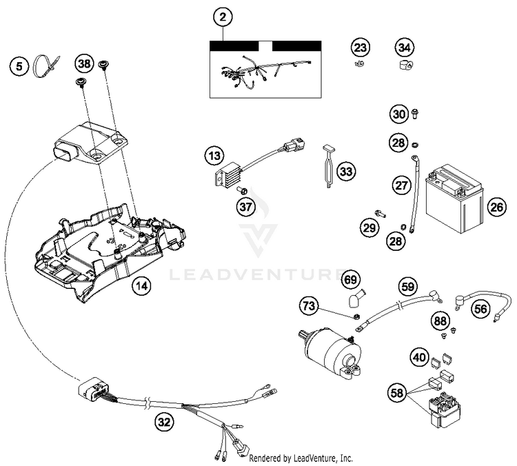 Wiring Harness TE 300 CHASSIS - 2014 Schematic