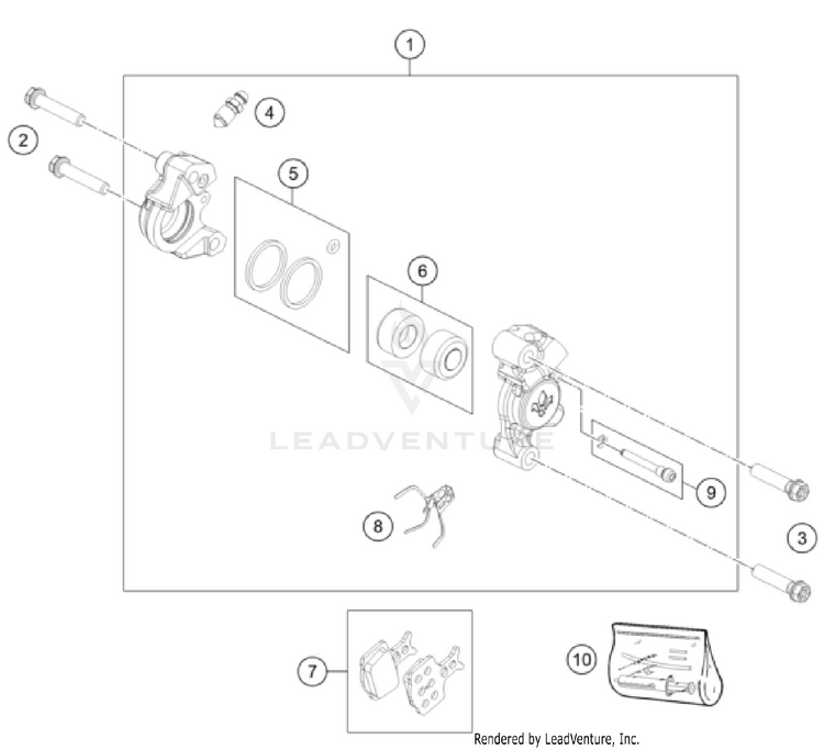 Front Brake Caliper Schematic