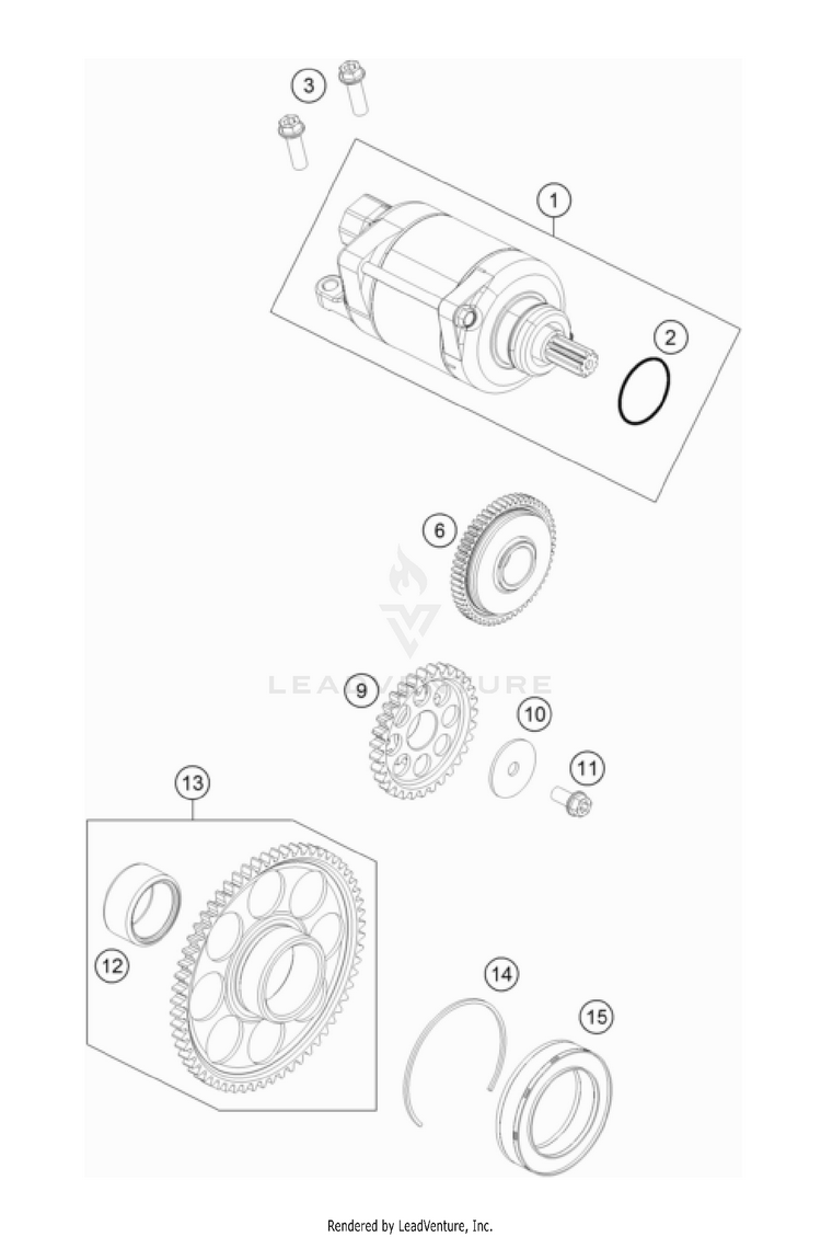 Electric Starter FC 250 Engine - 2022 Schematic
