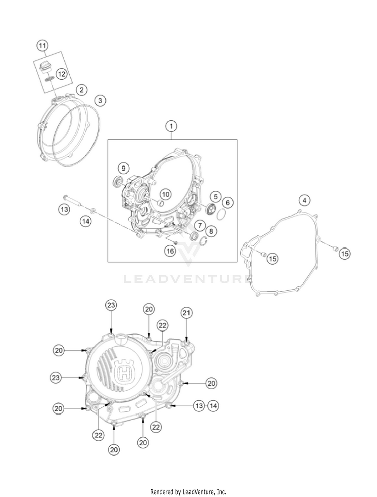 Clutch Cover FE 501 USA Engine - 2022 Schematic