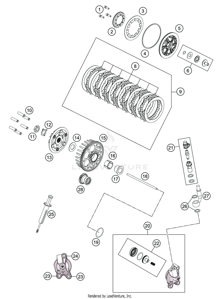 Clutch TC 85 19 16 ENGINE - 2020 Schematic