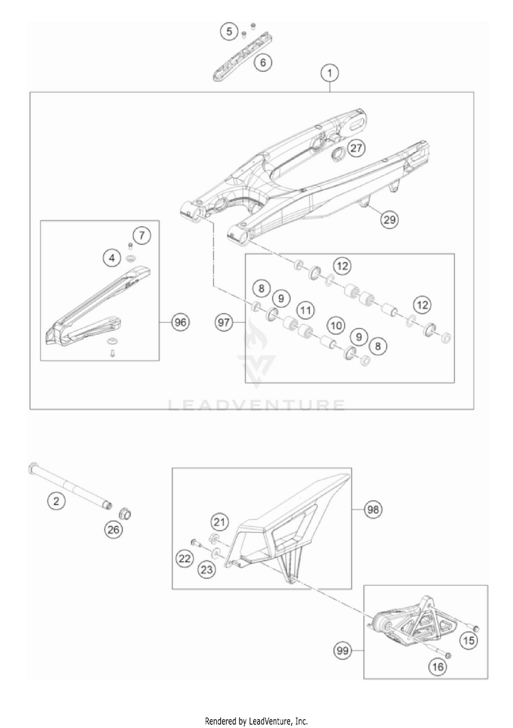 Swing Arm FE 501 US CHASSIS - 2022 Schematic