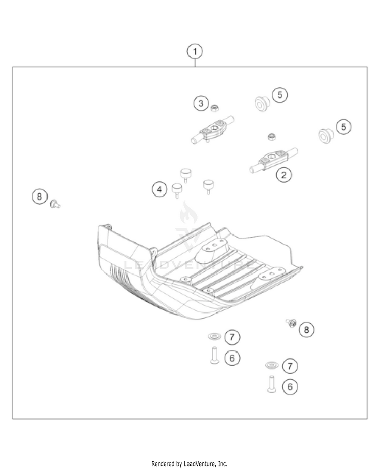Engine Guard 701 ENDURO US CHASSIS - 2022 Schematic