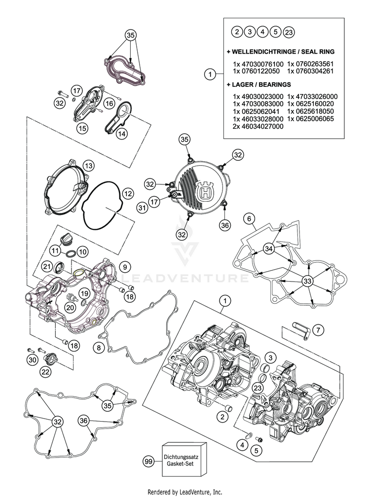 Engine Case TC 85 19 16 ENGINE - 2020 Schematic