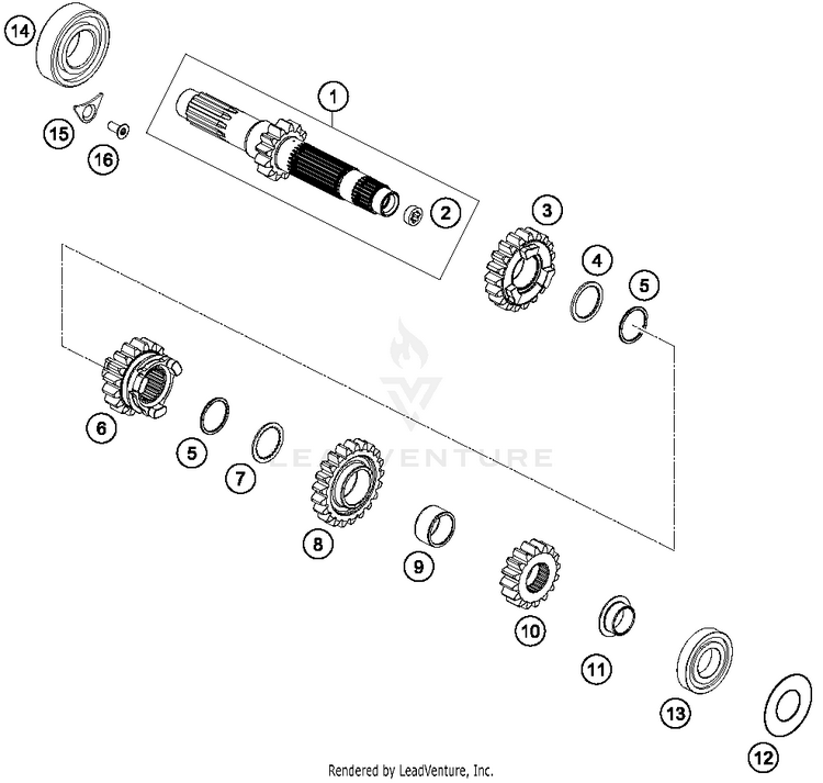 Transmission I - Main Shaft FC 250 ENGINE - 2018 Schematic
