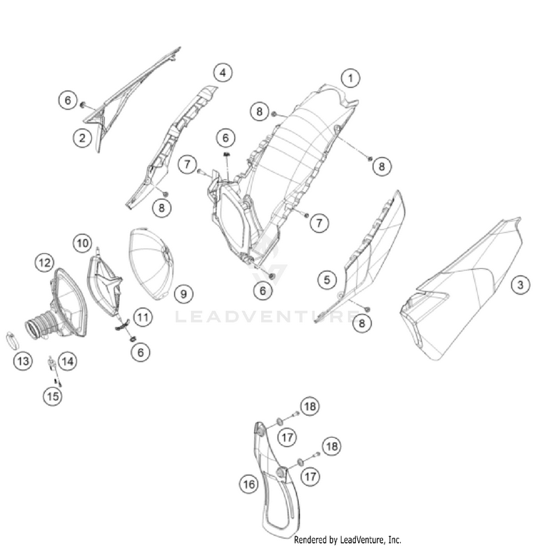 Air Filter FX 450 CHASSIS - 2022 Schematic