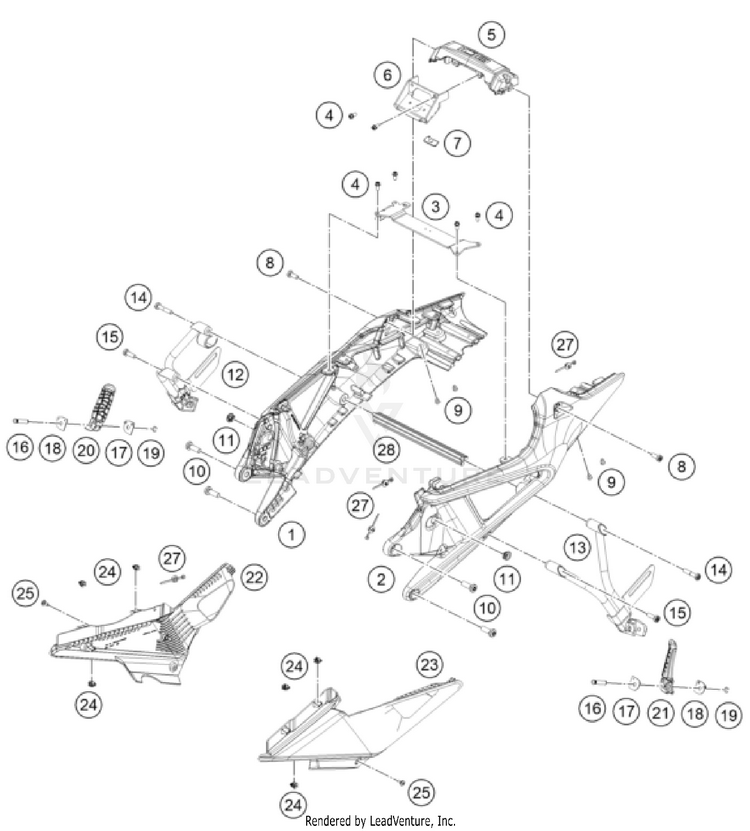 Subframe VITPILEN 801 - col.1 CHASSIS - 2025 Schematic