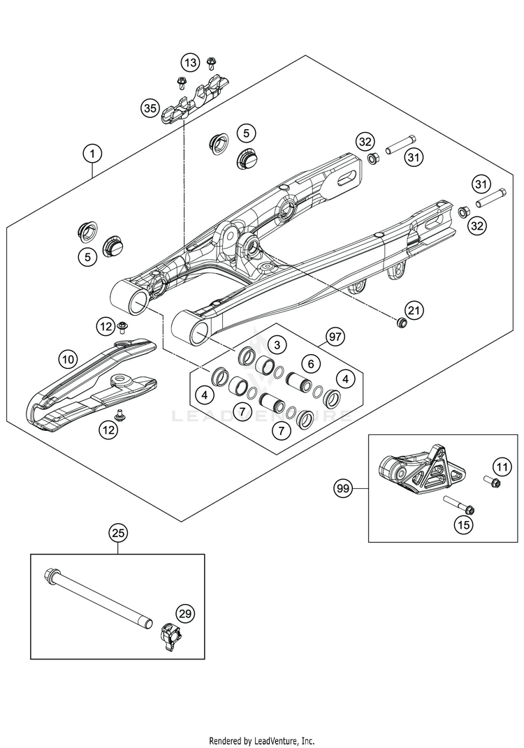Swing Arm TC 50 CHASSIS - 2020 Schematic