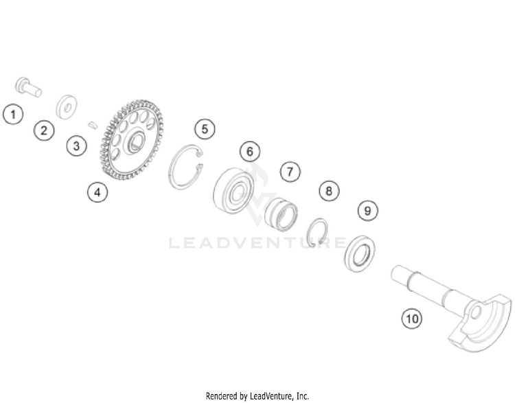 Balancer Shaft TC 250 Engine - 2022 Schematic