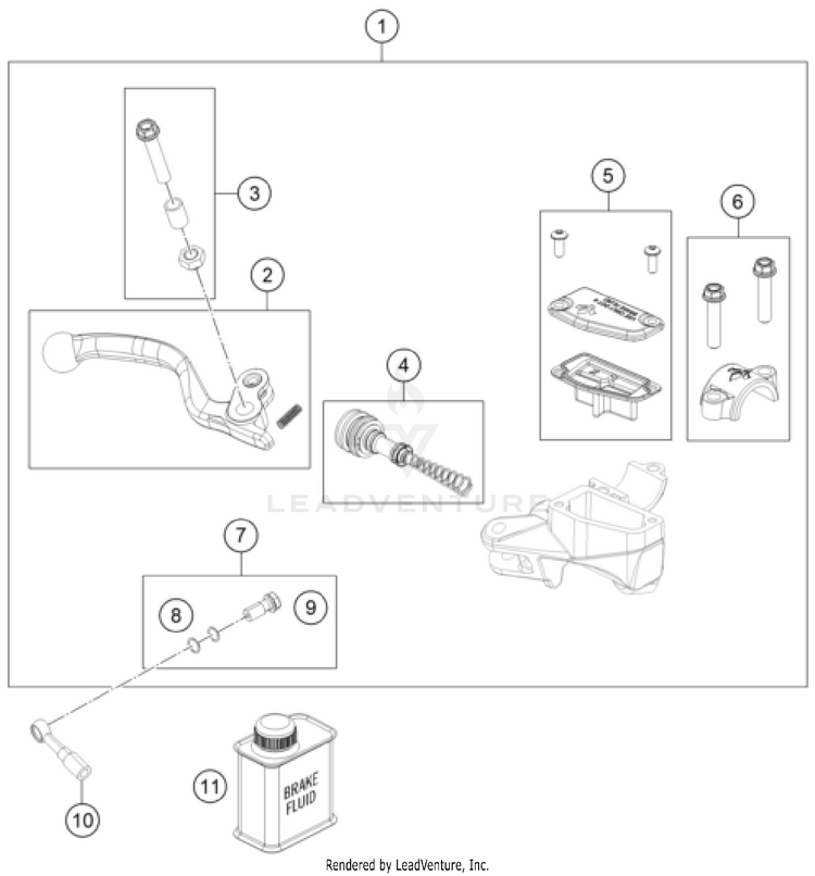 Front Brake Control TC 50 CHASSIS - 2025 Schematic