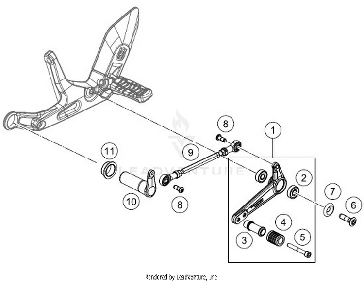 Shift Lever 701 VITPILEN ENGINE - 2018 Schematic