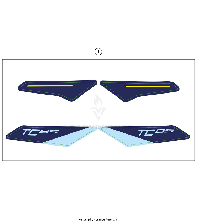 Decal TC 85 CHASSIS - 2021 Schematic
