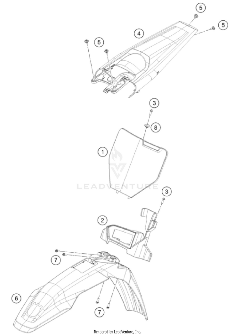Mask, Fenders FC 450 ROCKSTAR EDITION CHASSIS - 2024 Schematic