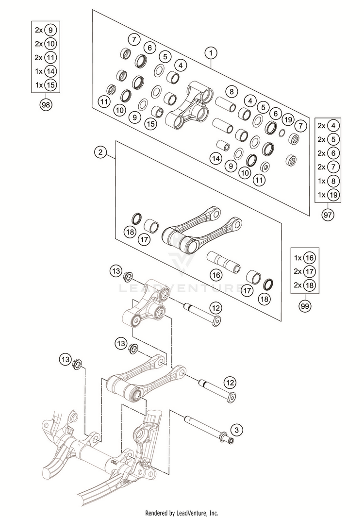 Pro Lever Linking FC 350 CHASSIS - 2019 Schematic