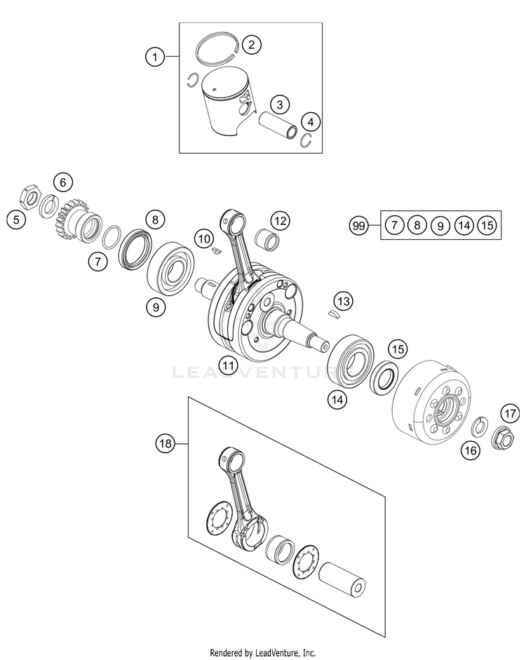 Crankshaft, Piston Schematic