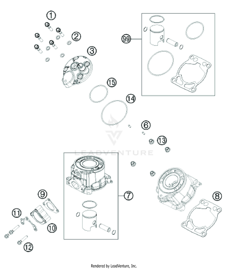 Cylinder, Cylinder Head TC 50 MINI ENGINE - 2020 Schematic