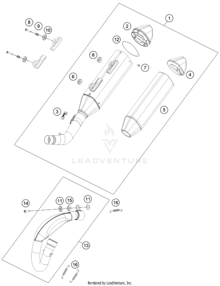 Exhaust System FC 250 CHASSIS - 2023 Schematic