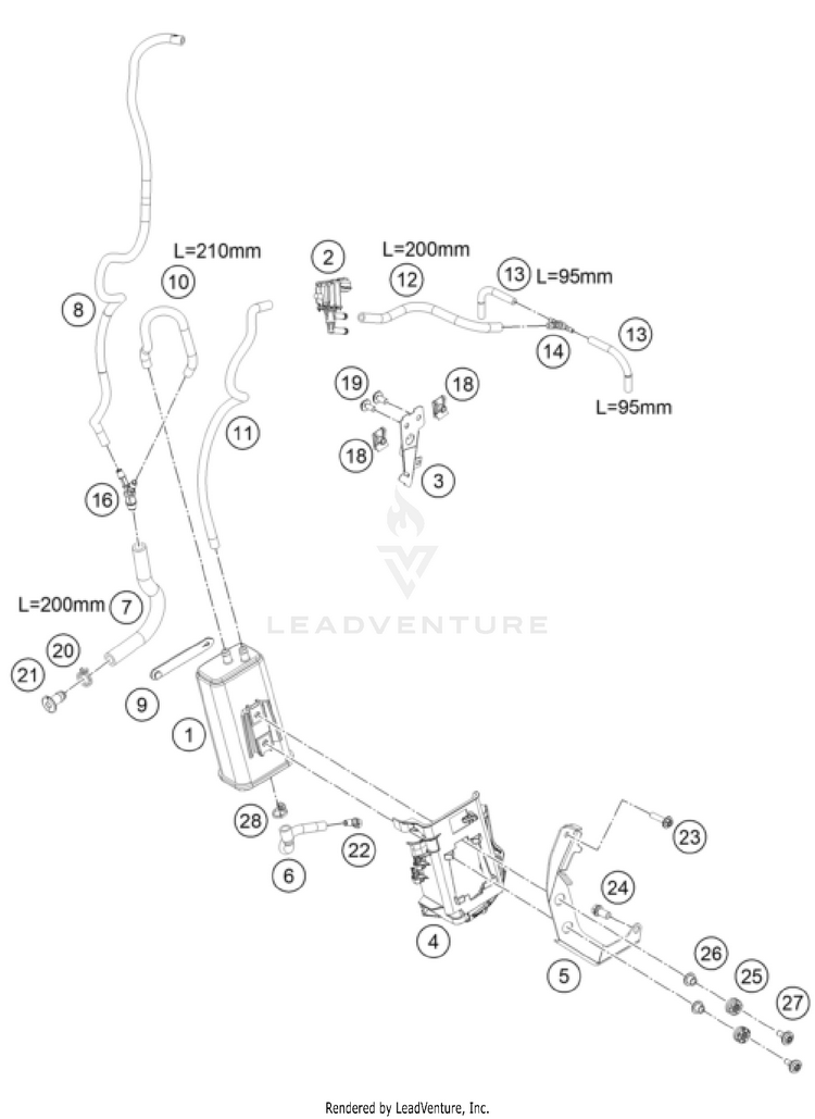 Evaporative Canister NORDEN 901 CHASSIS - 2024 Schematic